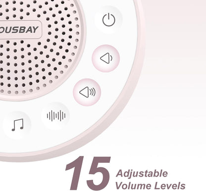 White Noise Machine with 31 Soothing Sounds, 5W Loud Stereo Sound, Auto-Off Timer, Adjustable Volume, Sleep Sound Machine for Baby, Kid, Adult -Wood Grain