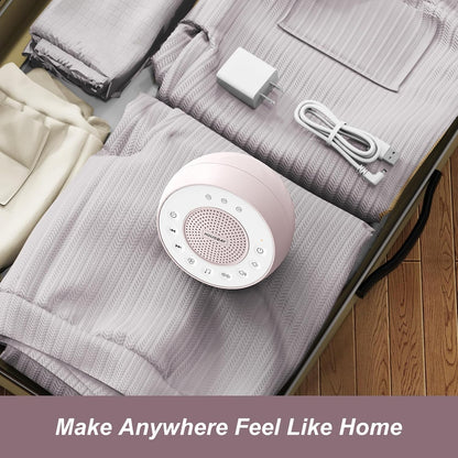 White Noise Machine with 31 Soothing Sounds, 5W Loud Stereo Sound, Auto-Off Timer, Adjustable Volume, Sleep Sound Machine for Baby, Kid, Adult -Wood Grain