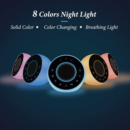 White Noise Machine with 31 Soothing Sounds, 5W Loud Stereo Sound, Auto-Off Timer, Adjustable Volume, Sleep Sound Machine for Baby, Kid, Adult -Wood Grain