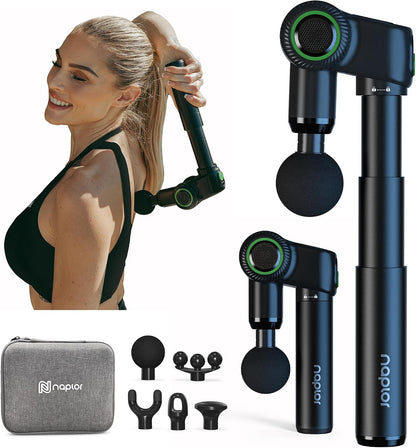 3-in-1 Foldable Massage Gun Deep Tissue with Extension Handle