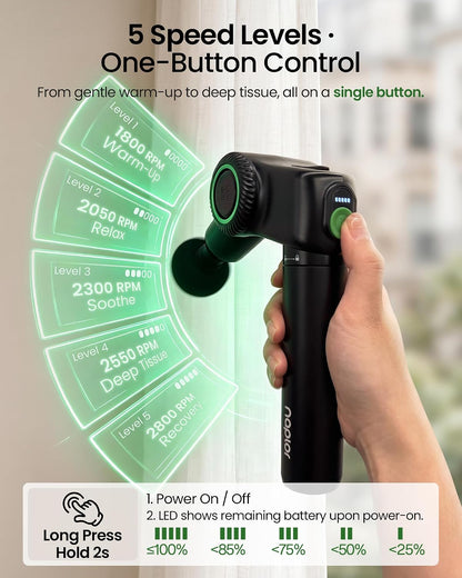 3-in-1 Foldable Massage Gun Deep Tissue with Extension Handle