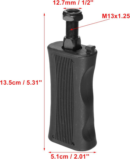 1 Pair Exercise Bike Pedals with Straps 1/2 Inch Spindle Cycling Parts 12.7mm Spindle Black