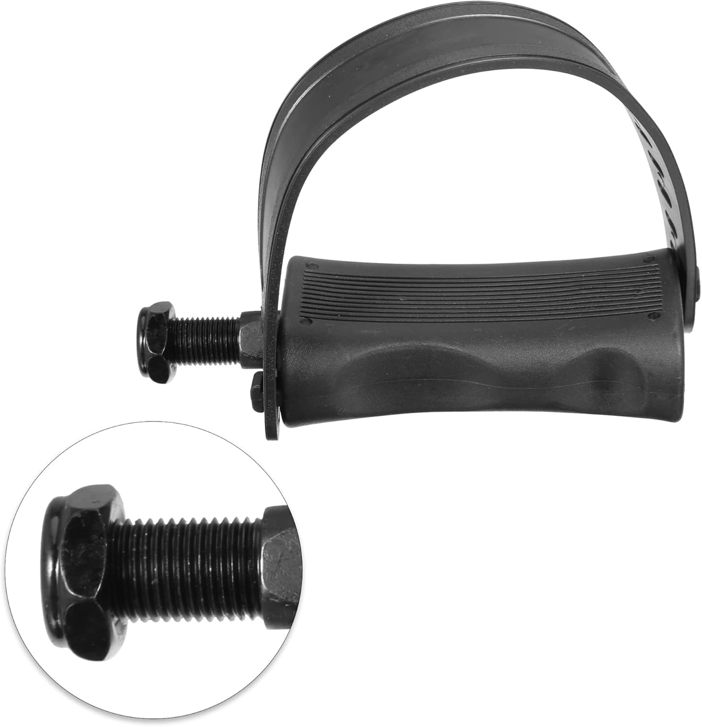 1 Pair Exercise Bike Pedals with Straps 1/2 Inch Spindle Cycling Parts 12.7mm Spindle Black