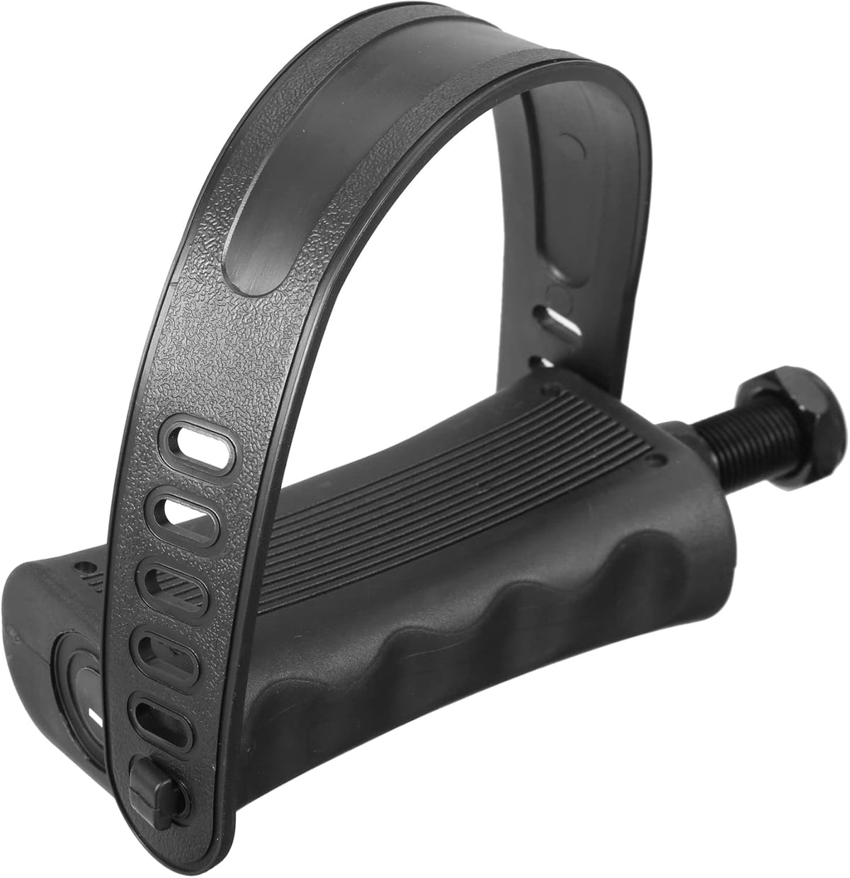 1 Pair Exercise Bike Pedals with Straps 1/2 Inch Spindle Cycling Parts 12.7mm Spindle Black