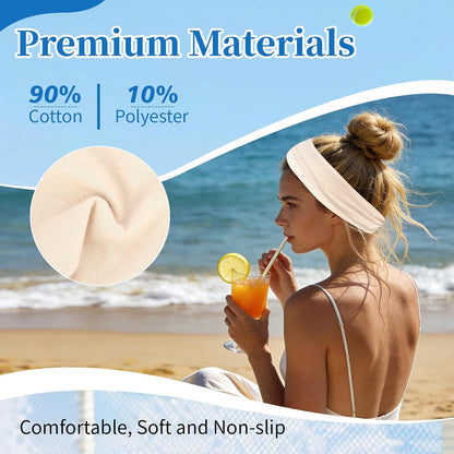 6Pcs Headbands Paisley Bandanas Head Bands Sweat Band Hair Wrap Headwrap Fashion Boho Wide Thick Workout Yoga Elastic Headbands Mens Cooling Running Sports Headband Sweatbands for Women and Men