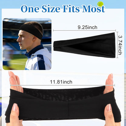 6Pcs Headbands Paisley Bandanas Head Bands Sweat Band Hair Wrap Headwrap Fashion Boho Wide Thick Workout Yoga Elastic Headbands Mens Cooling Running Sports Headband Sweatbands for Women and Men
