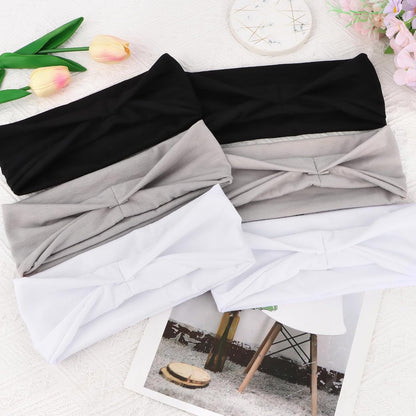 6Pcs Headbands Paisley Bandanas Head Bands Sweat Band Hair Wrap Headwrap Fashion Boho Wide Thick Workout Yoga Elastic Headbands Mens Cooling Running Sports Headband Sweatbands for Women and Men