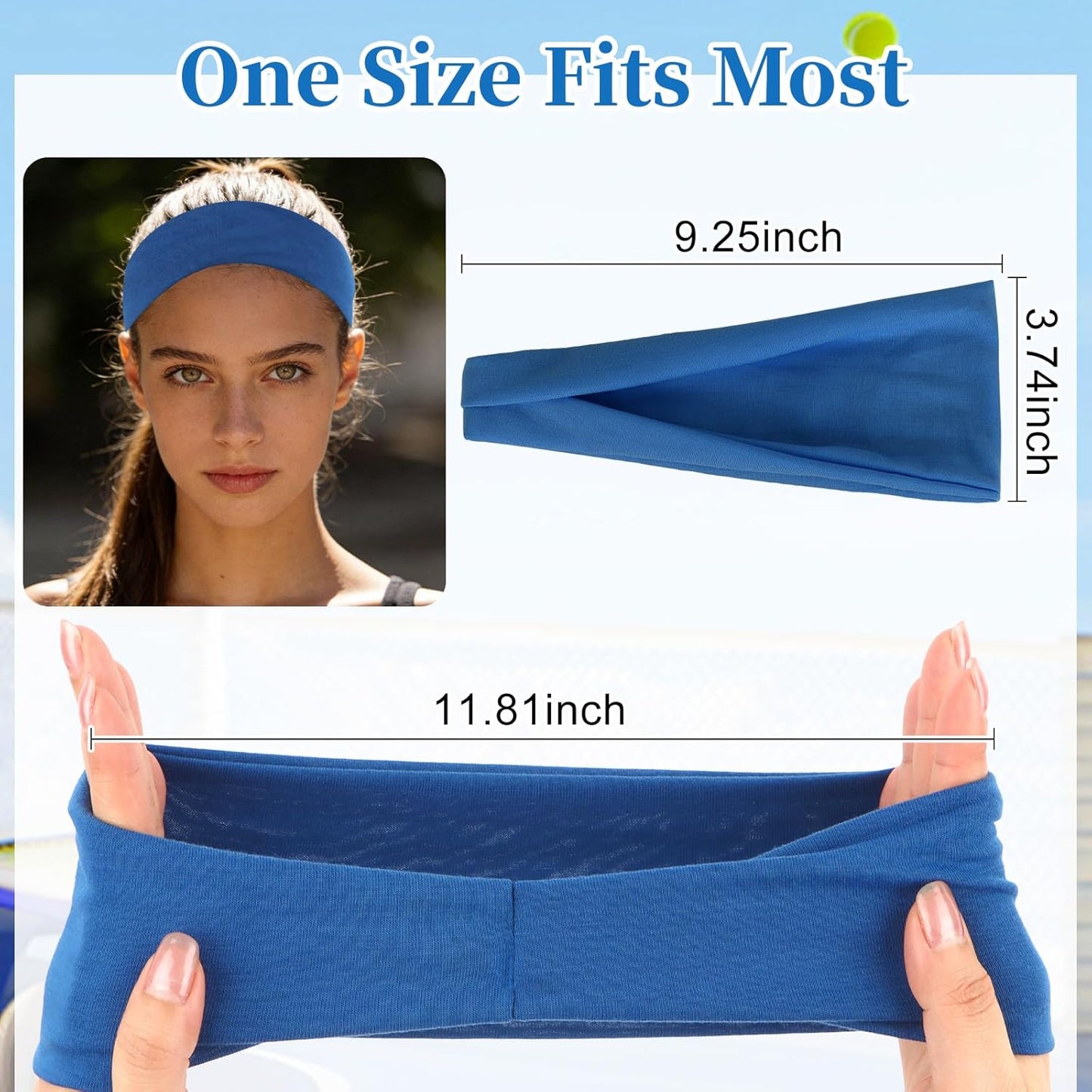 6Pcs Headbands Paisley Bandanas Head Bands Sweat Band Hair Wrap Headwrap Fashion Boho Wide Thick Workout Yoga Elastic Headbands Mens Cooling Running Sports Headband Sweatbands for Women and Men