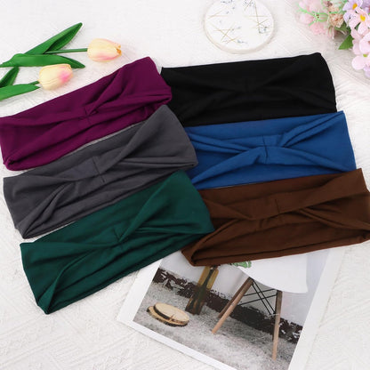 6Pcs Headbands Paisley Bandanas Head Bands Sweat Band Hair Wrap Headwrap Fashion Boho Wide Thick Workout Yoga Elastic Headbands Mens Cooling Running Sports Headband Sweatbands for Women and Men