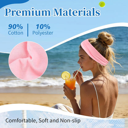 6Pcs Headbands Paisley Bandanas Head Bands Sweat Band Hair Wrap Headwrap Fashion Boho Wide Thick Workout Yoga Elastic Headbands Mens Cooling Running Sports Headband Sweatbands for Women and Men