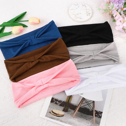 6Pcs Headbands Paisley Bandanas Head Bands Sweat Band Hair Wrap Headwrap Fashion Boho Wide Thick Workout Yoga Elastic Headbands Mens Cooling Running Sports Headband Sweatbands for Women and Men