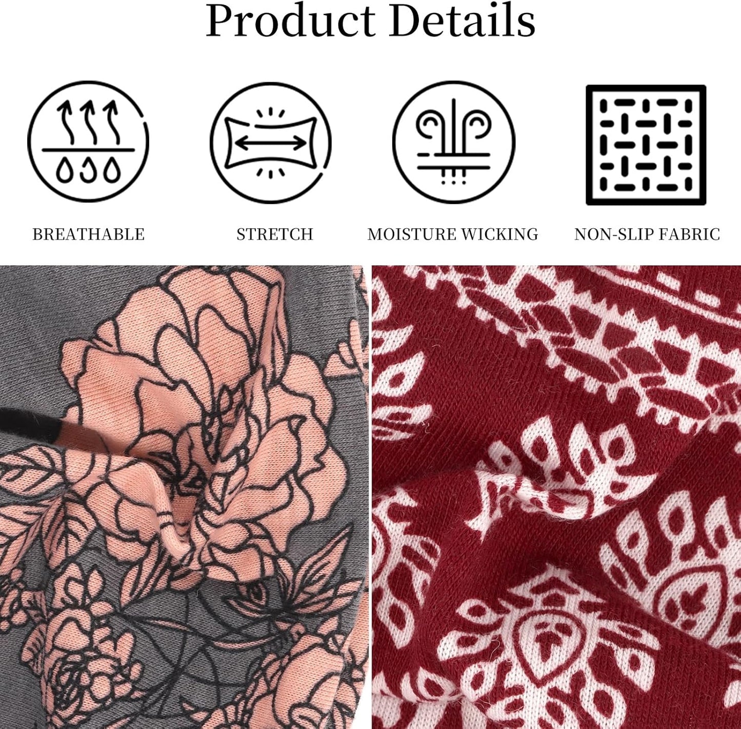 6Pcs Headbands Paisley Bandanas Head Bands Sweat Band Hair Wrap Headwrap Fashion Boho Wide Thick Workout Yoga Elastic Headbands Mens Cooling Running Sports Headband Sweatbands for Women and Men