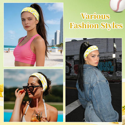 6Pcs Headbands Paisley Bandanas Head Bands Sweat Band Hair Wrap Headwrap Fashion Boho Wide Thick Workout Yoga Elastic Headbands Mens Cooling Running Sports Headband Sweatbands for Women and Men