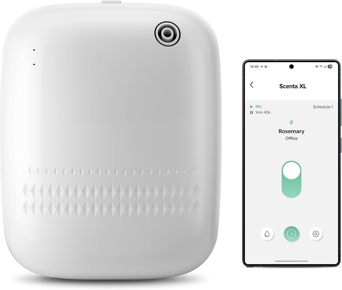 ANW Smart Waterless Essential Oil Diffuser for Large Room, White