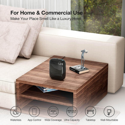 ANW Smart Waterless Essential Oil Diffuser for Large Room, White