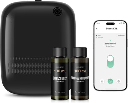 ANW Smart Waterless Essential Oil Diffuser for Large Room, White