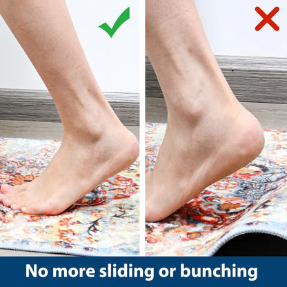 Non Slip Rug Pads for Hardwood Floors, 2x4 Rug Pad Gripper for Area Rugs, Under Carpet Anti Skid Mat, Black, Keep Your Rugs Safe and in Place