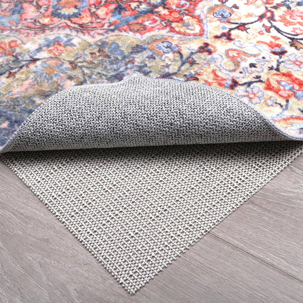 Non Slip Rug Pads for Hardwood Floors, 2x4 Rug Pad Gripper for Area Rugs, Under Carpet Anti Skid Mat, Black, Keep Your Rugs Safe and in Place