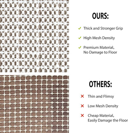 Non Slip Rug Pads for Hardwood Floors, 2x4 Rug Pad Gripper for Area Rugs, Under Carpet Anti Skid Mat, Black, Keep Your Rugs Safe and in Place