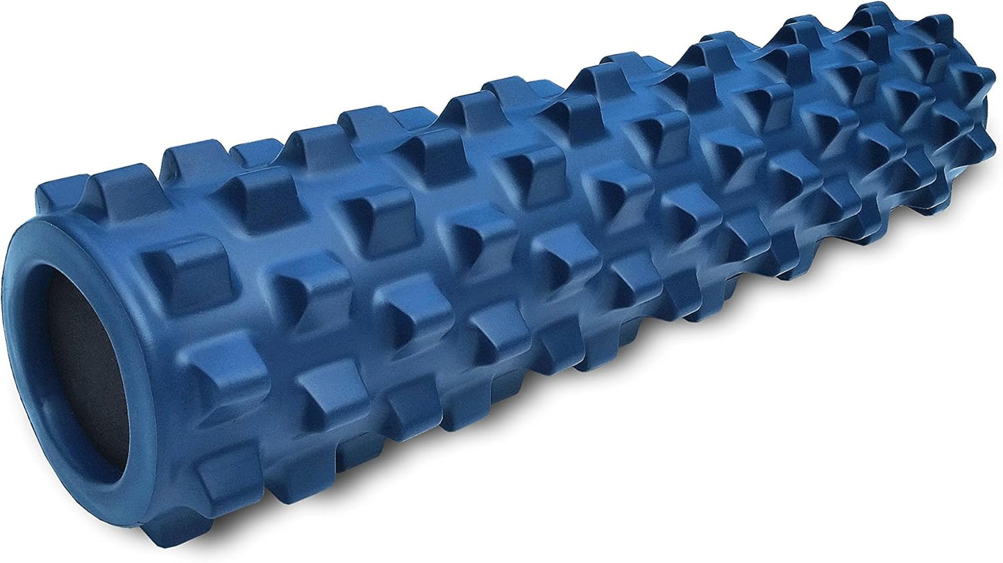 Original Textured Foam Roller - Deep Tissue, Self Myofacial Release Massage Therapy Roller ( 22" Gator Cross Frictional Massage)