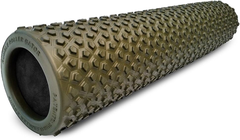 Original Textured Foam Roller - Deep Tissue, Self Myofacial Release Massage Therapy Roller ( 22" Gator Cross Frictional Massage)