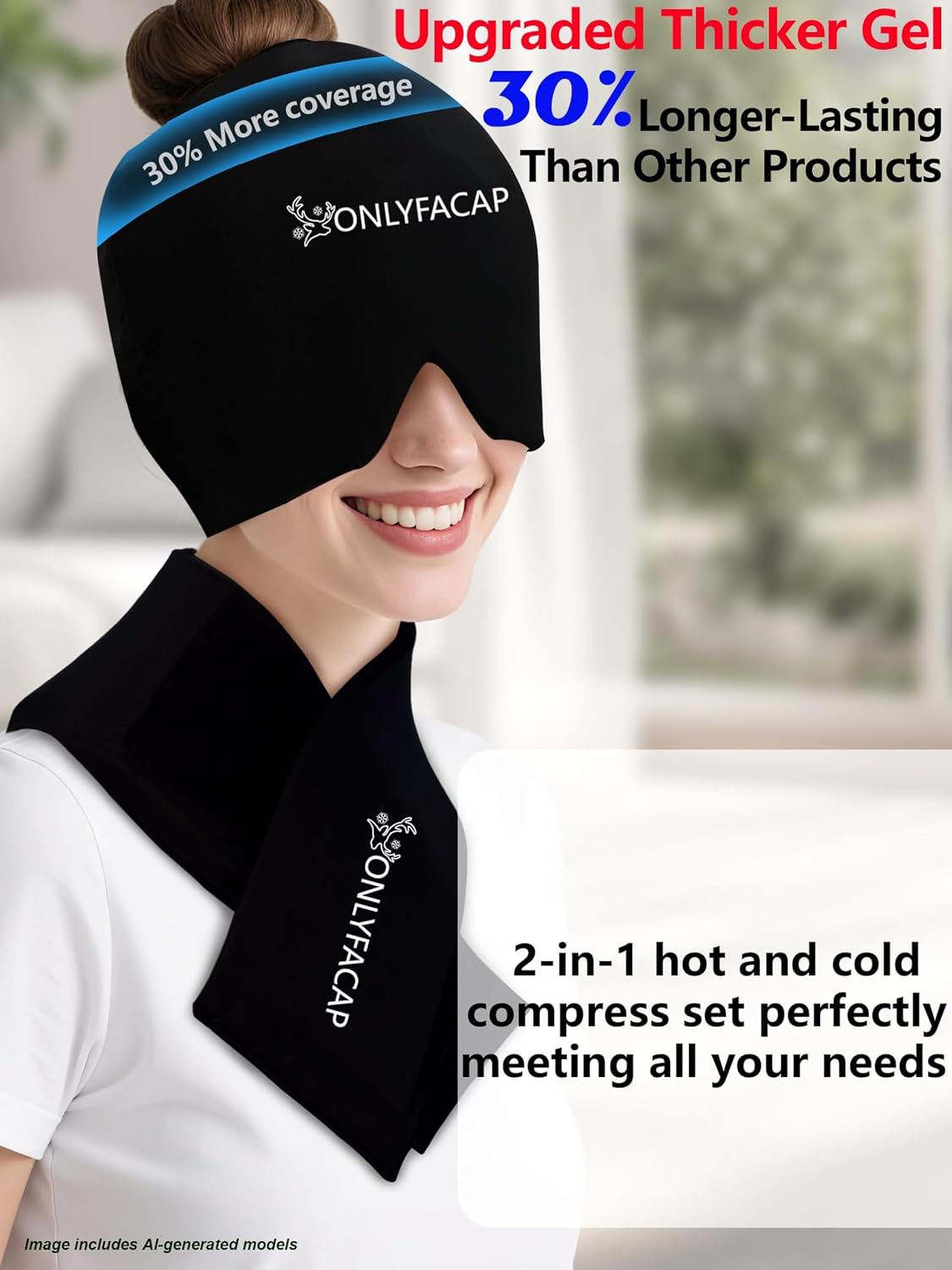 Flexible Neck Ice Pack Wrap,Gel Cold Therapy for Pain Relief