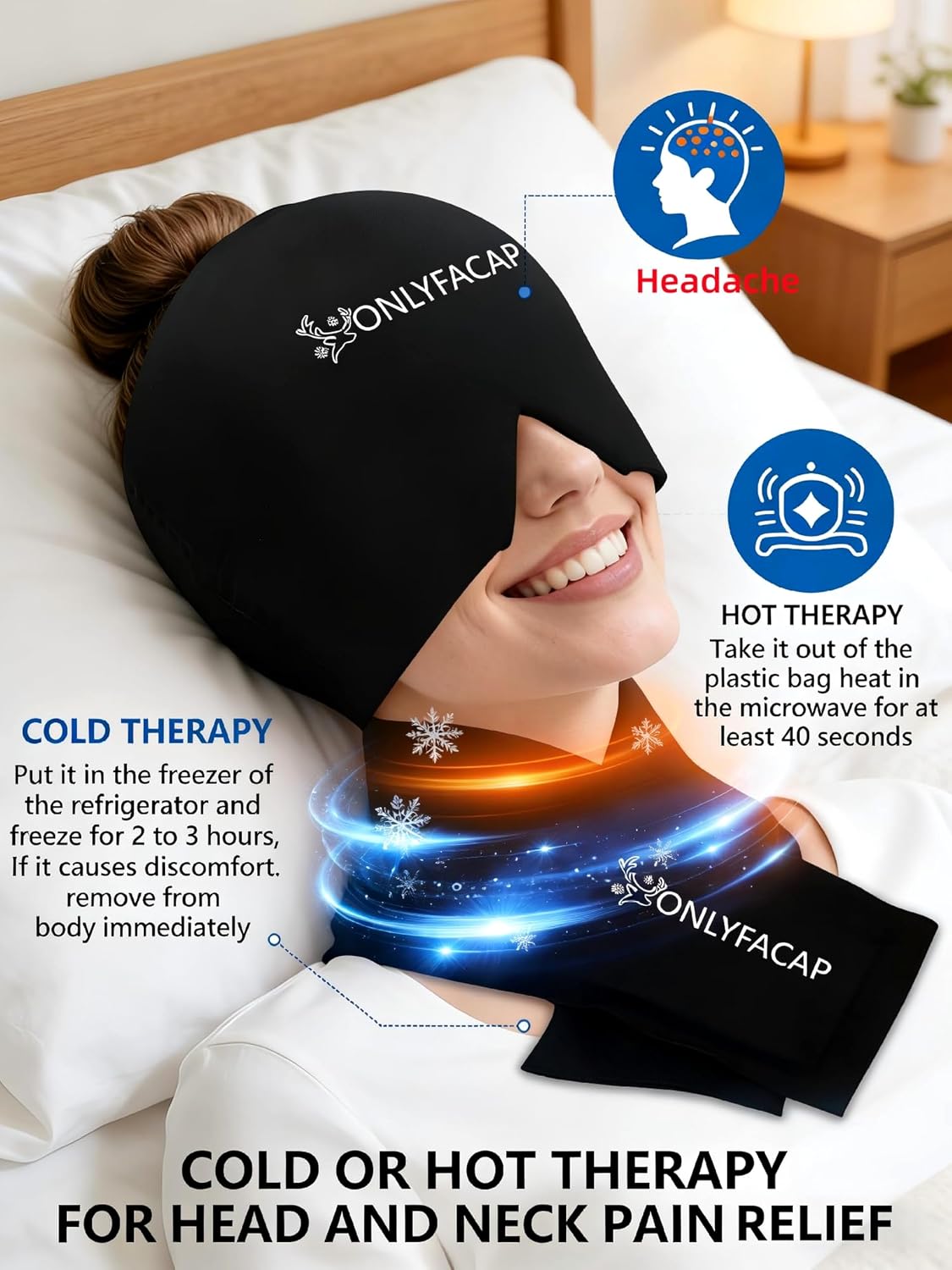 Flexible Neck Ice Pack Wrap,Gel Cold Therapy for Pain Relief