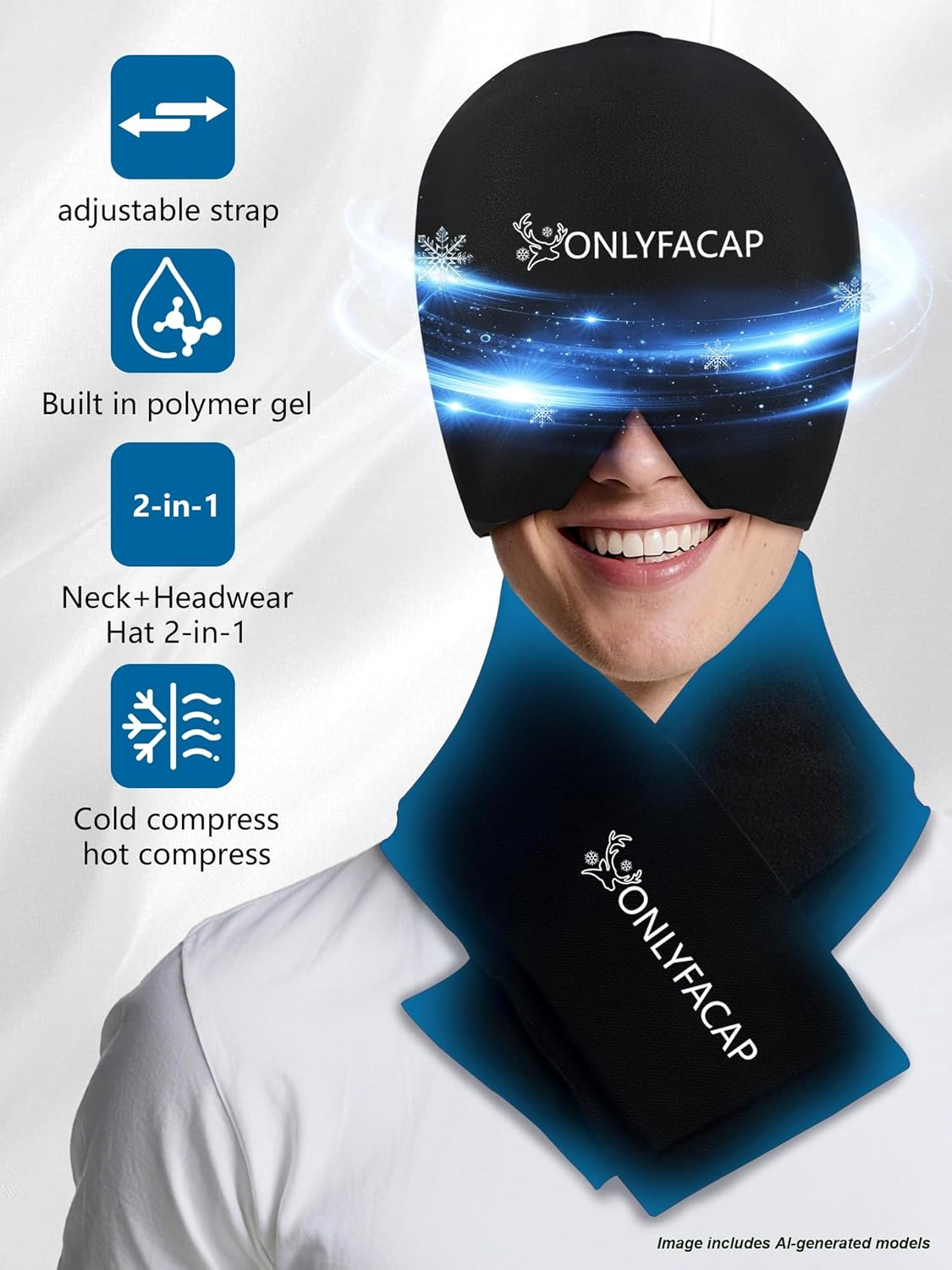 Flexible Neck Ice Pack Wrap,Gel Cold Therapy for Pain Relief