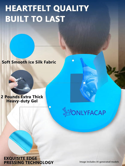Flexible Neck Ice Pack Wrap,Gel Cold Therapy for Pain Relief