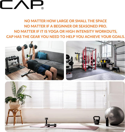 Rubber Coated Hex Dumbbell Set with Storage Rack | 100–210 lb Options, Space-Saving Vertical Compact Storage for Home Gym Strength Training