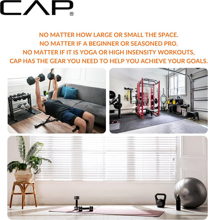 Rubber Coated Hex Dumbbell Set with Storage Rack | 100–210 lb Options, Space-Saving Vertical Compact Storage for Home Gym Strength Training