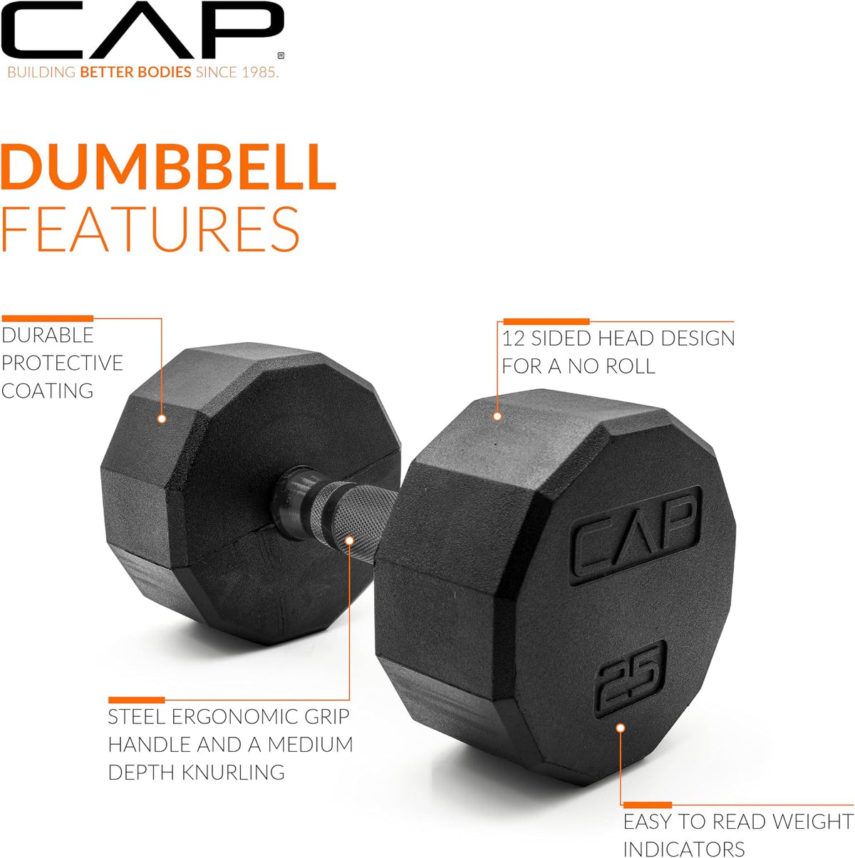 Rubber Coated Hex Dumbbell Set with Storage Rack | 100–210 lb Options, Space-Saving Vertical Compact Storage for Home Gym Strength Training
