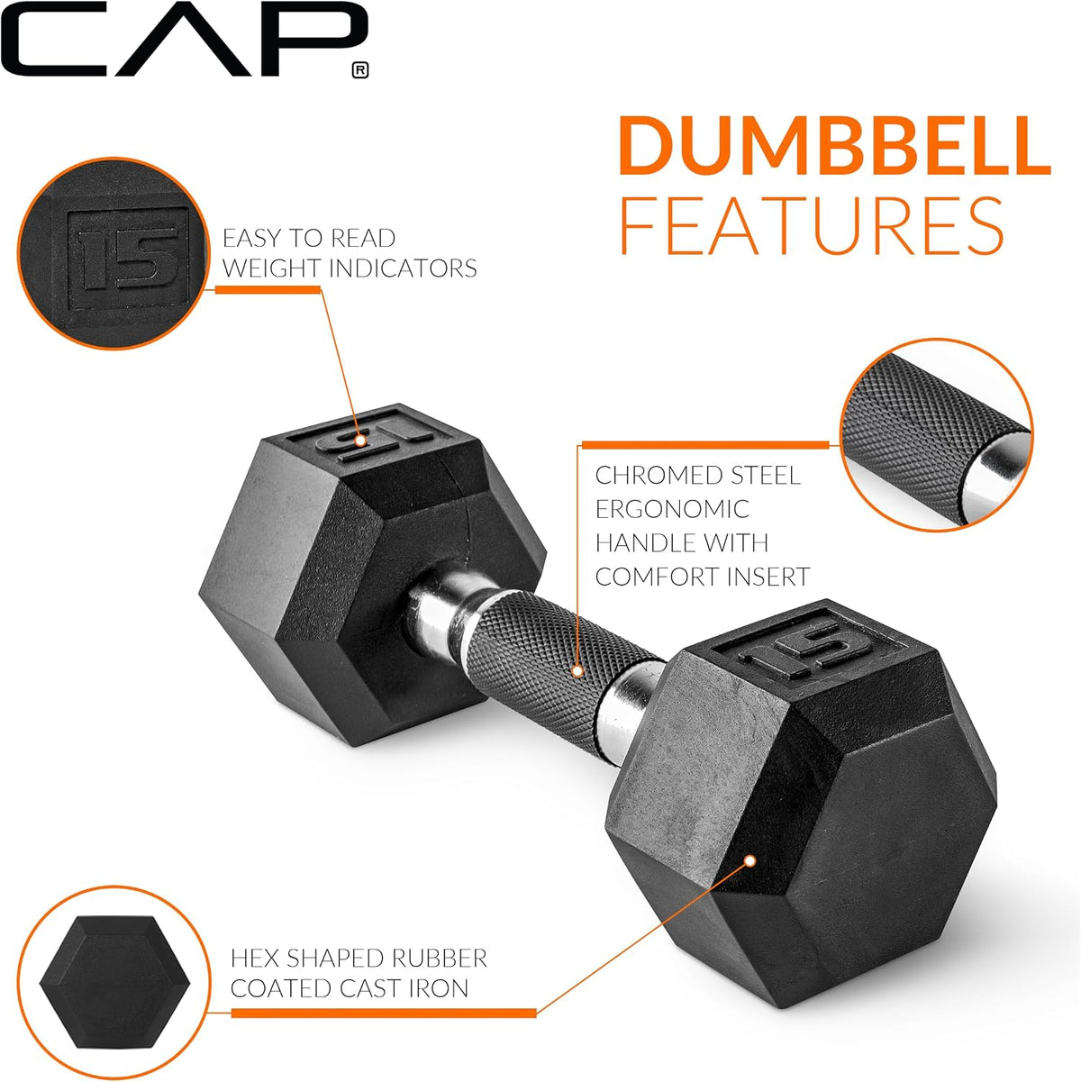 Rubber Coated Hex Dumbbell Set with Storage Rack | 100–210 lb Options, Space-Saving Vertical Compact Storage for Home Gym Strength Training