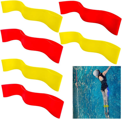 6PCS Ankle Strap for Swimming, Legs Resistance Exercise Swim Band, Aquatic Resistance Belt, General Swimming AIDS for Adults