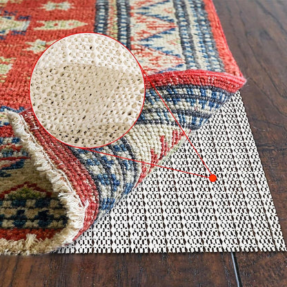 Non SlipGripper Pad for Hardwood Floors, Area Rug Pads for Tile Floor, Under Carpet Anti Skid Mat, Keep Your Rug Safe in Place,Can be Cut to Any Size (White, 27.6x63inch)
