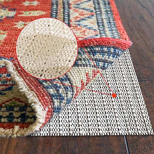 Non SlipGripper Pad for Hardwood Floors, Area Rug Pads for Tile Floor, Under Carpet Anti Skid Mat, Keep Your Rug Safe in Place,Can be Cut to Any Size (White, 27.6x63inch)