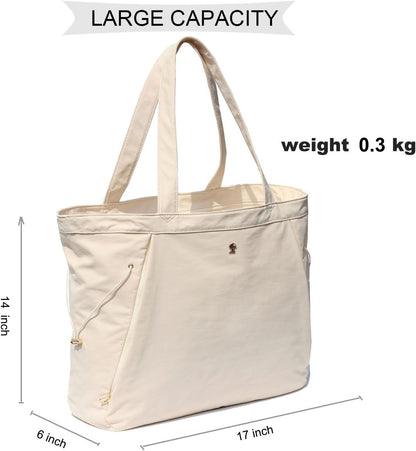 Yoga Tote Bag for Women Shoulder Bags Drawstring for Office Workout Travel Carryall Pilates Gym and Beach