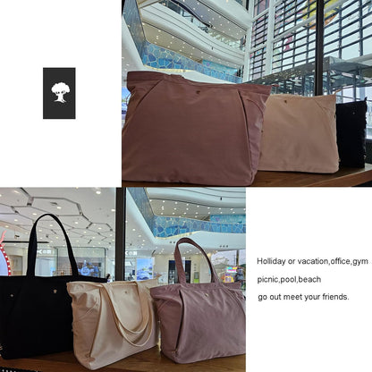Yoga Tote Bag for Women Shoulder Bags Drawstring for Office Workout Travel Carryall Pilates Gym and Beach