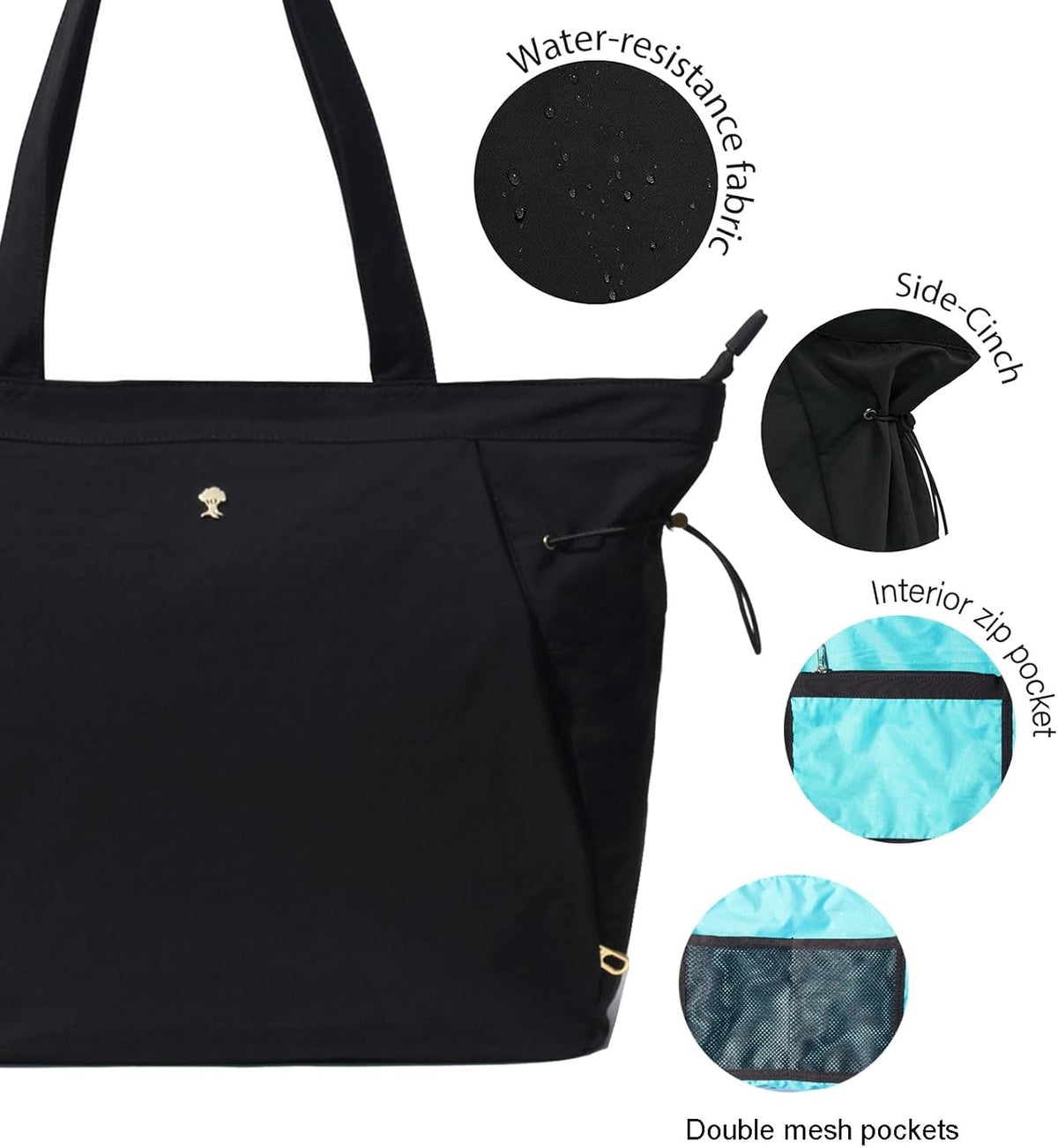 Yoga Tote Bag for Women Shoulder Bags Drawstring for Office Workout Travel Carryall Pilates Gym and Beach