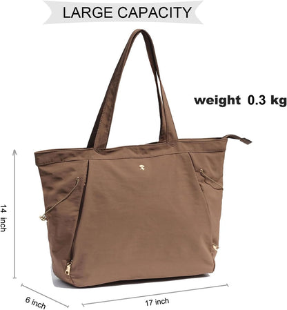 Yoga Tote Bag for Women Shoulder Bags Drawstring for Office Workout Travel Carryall Pilates Gym and Beach