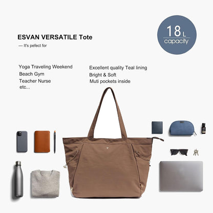 Yoga Tote Bag for Women Shoulder Bags Drawstring for Office Workout Travel Carryall Pilates Gym and Beach