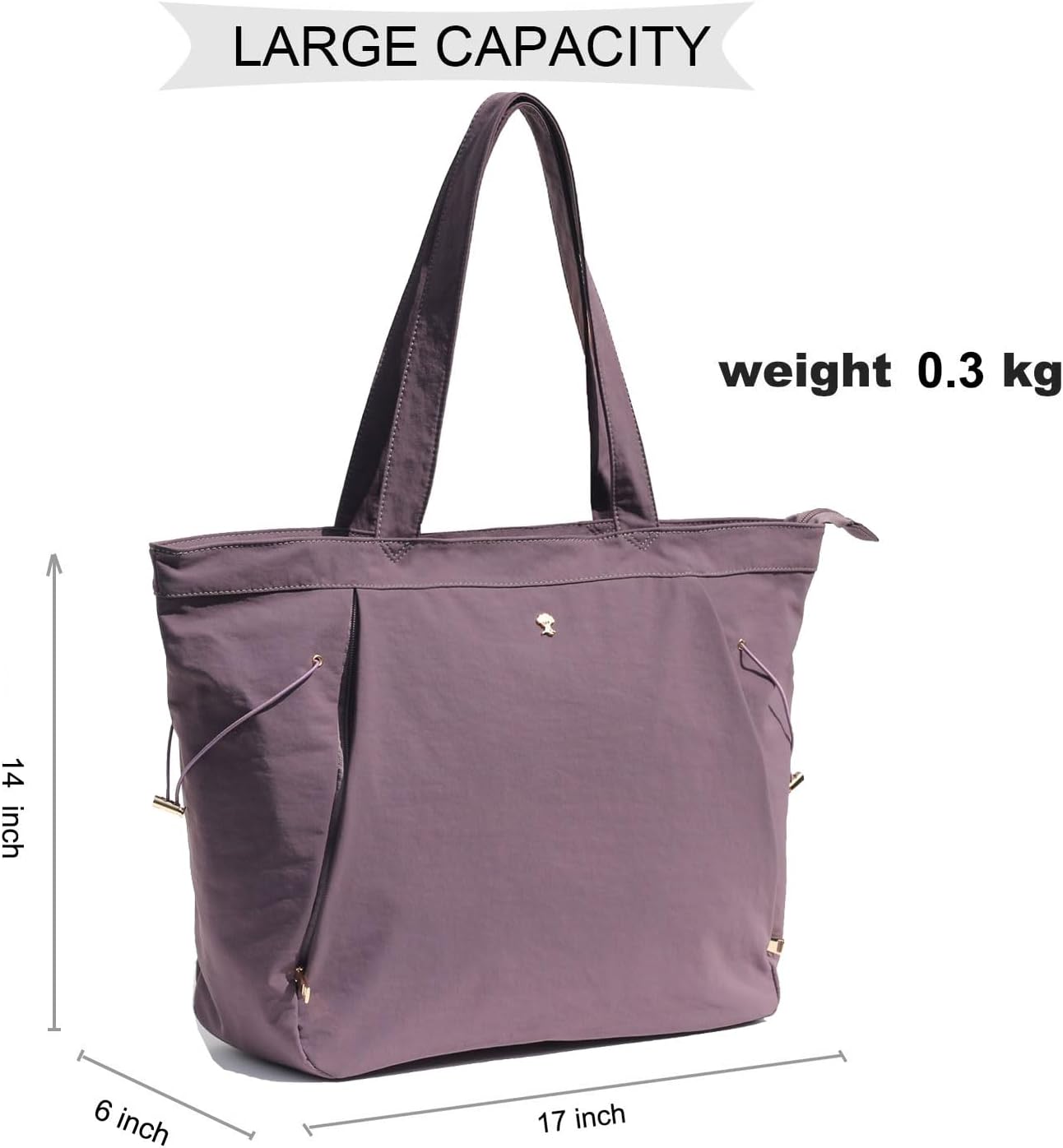 Yoga Tote Bag for Women Shoulder Bags Drawstring for Office Workout Travel Carryall Pilates Gym and Beach