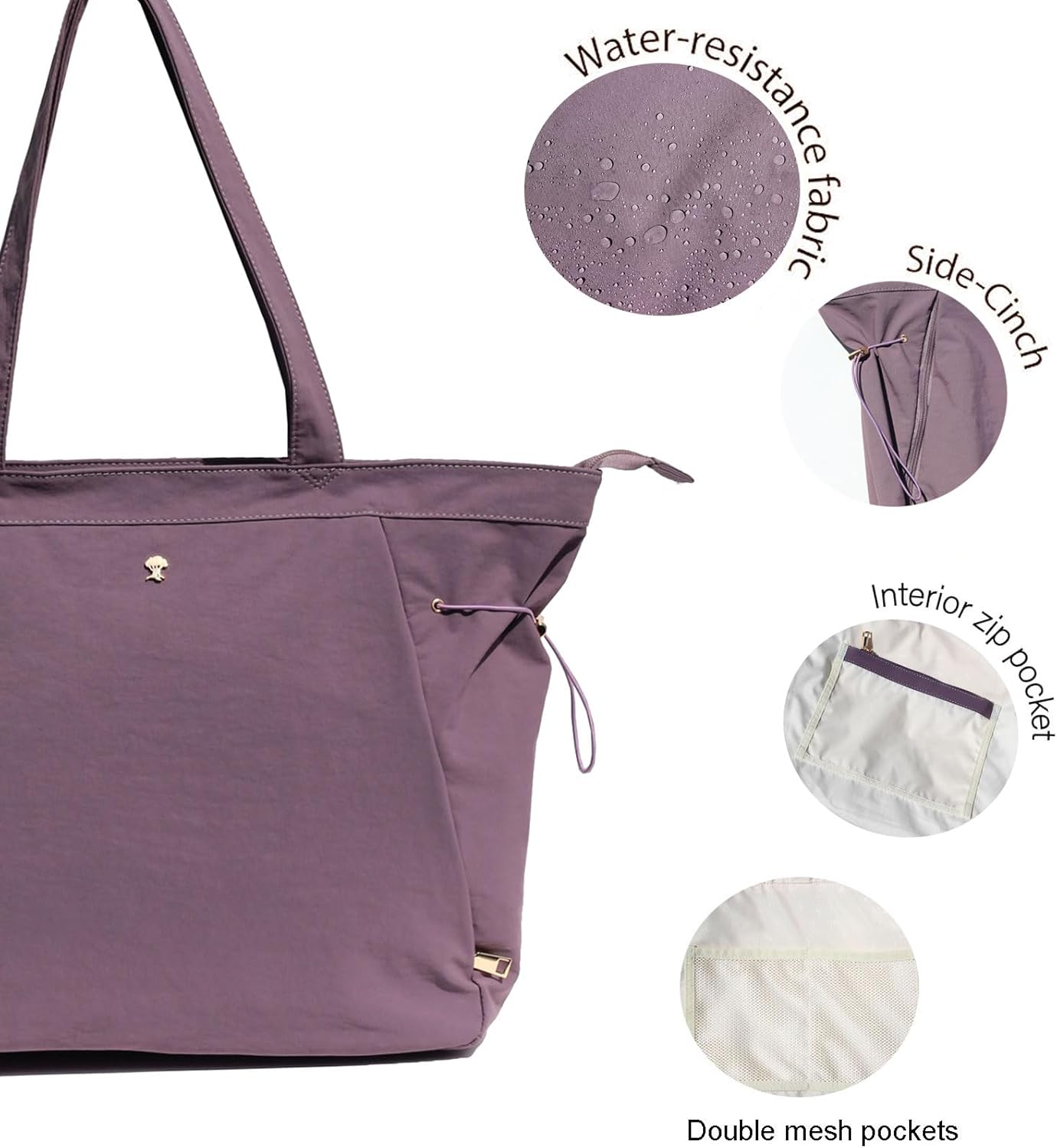 Yoga Tote Bag for Women Shoulder Bags Drawstring for Office Workout Travel Carryall Pilates Gym and Beach