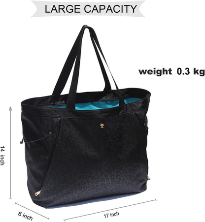 Yoga Tote Bag for Women Shoulder Bags Drawstring for Office Workout Travel Carryall Pilates Gym and Beach