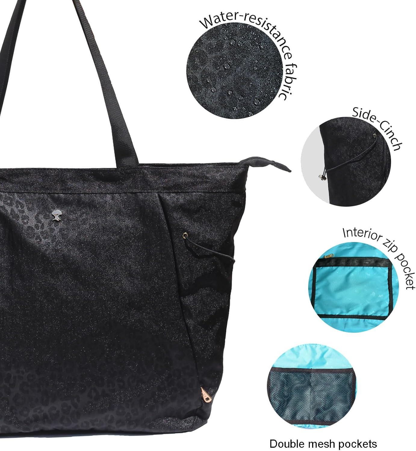 Yoga Tote Bag for Women Shoulder Bags Drawstring for Office Workout Travel Carryall Pilates Gym and Beach
