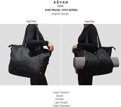 Yoga Tote Bag for Women Shoulder Bags Drawstring for Office Workout Travel Carryall Pilates Gym and Beach