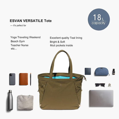 Yoga Tote Bag for Women Shoulder Bags Drawstring for Office Workout Travel Carryall Pilates Gym and Beach