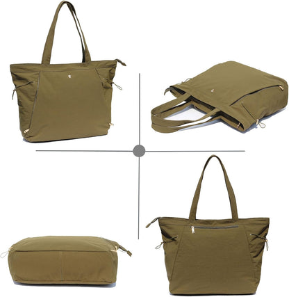 Yoga Tote Bag for Women Shoulder Bags Drawstring for Office Workout Travel Carryall Pilates Gym and Beach