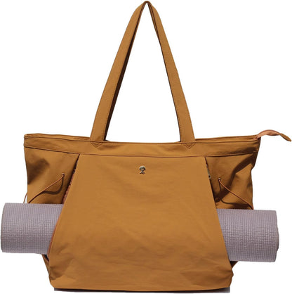 Yoga Tote Bag for Women Shoulder Bags Drawstring for Office Workout Travel Carryall Pilates Gym and Beach