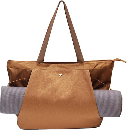 Yoga Tote Bag for Women Shoulder Bags Drawstring for Office Workout Travel Carryall Pilates Gym and Beach